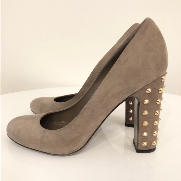 Gucci Shoes - Gucci Suede Studded Pumps size 37